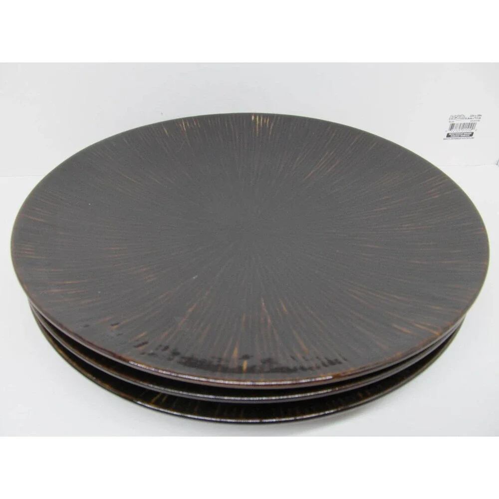Z Gallerie Coffee Dark Brown Set Of Three  11 1/2